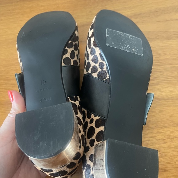 NIB Frances Valentine Katy Haircalf Cheetah Maryjanes Size 8.5 - Picture 9 of 15